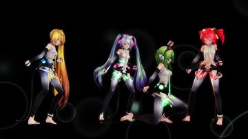 【MMD】 Harder Better Faster Stronger / Mikuミク,Tetoテト, Gumiグミ, Neruネル