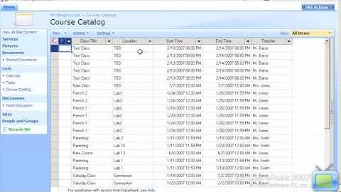 SharePoint 2007 Training Video: Advanced Datasheet Techniques