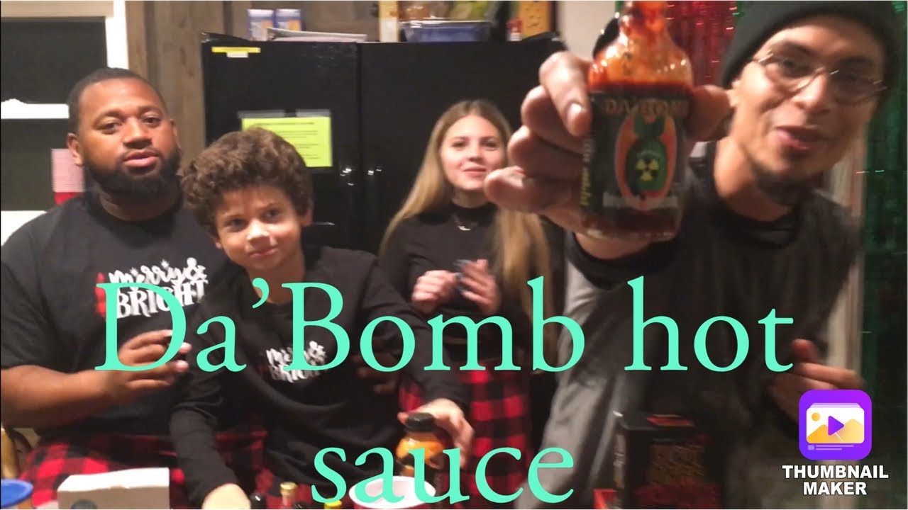 A friend taste Da’Bomb hot sauce for the first time Dabombhotsauce