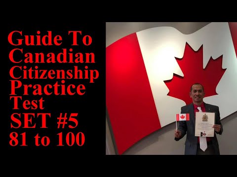 캐나다 시민권 연습 시험 세트 5 (Discover CANADA)