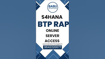 S4hana BTP remote Server acesss  BABUTECHNOLOGIES #sapaccess #automobile #sappassion #sapabap