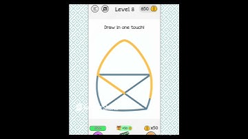 #braindom : brain games test level 8 :Draw in one touch