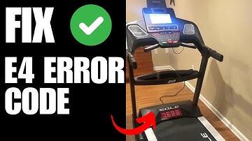 Sole Treadmill e4 error - How To Fix