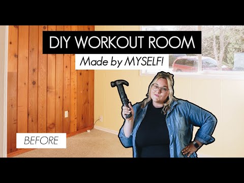 Small Home Gym | DIY Exercise Room & Yoga Room