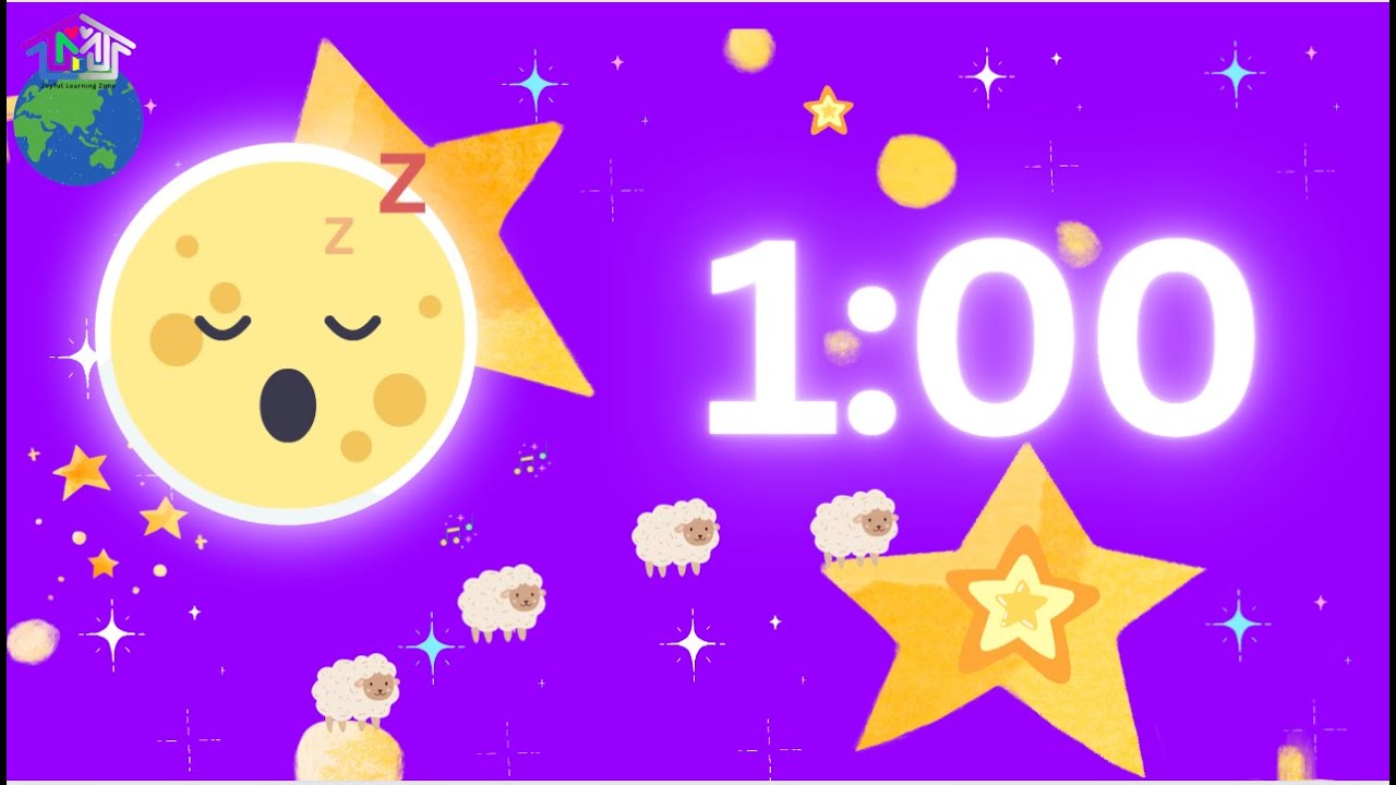 Countdown Sleep Timer 1-Minute Countdown Timer with Alarm| Sleep Timer 🤍🎼⏰🌝😴🐑 - YouTube