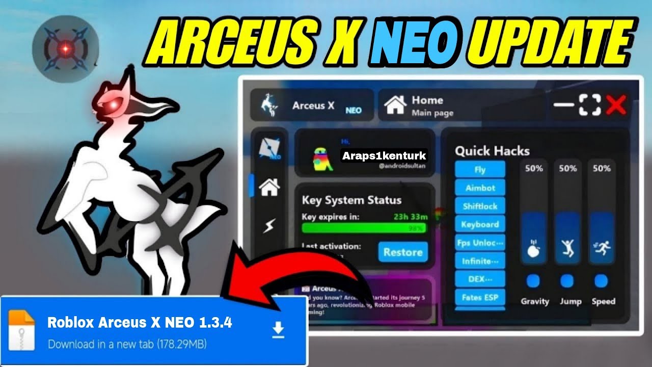 Arceus X New Update v1.3.4 🔥 Roblox Arceus X Neo | Delta & Fluxus ...