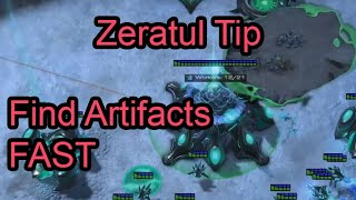 Starcraft 2 Coop Commander Tips - Zeratul - Finding Artifact Fragments Using Rally Points