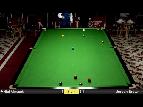 Snooker Men Last 16 : Niel Vincent vs Jordan Brown - YouTube