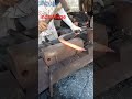 the process of forming a egrek, a tool for harvesting palm fruit #blacksmith #medievalblacksmith