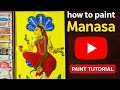 Kivabe Manasa Devi Ankte Hoy|| How To Paint Manasa Devi|| Manasa Pathachitra