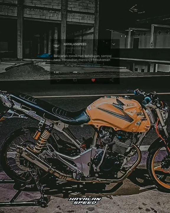 Story'wa kata-kata motor honda Tiger Revo ll warna kuning