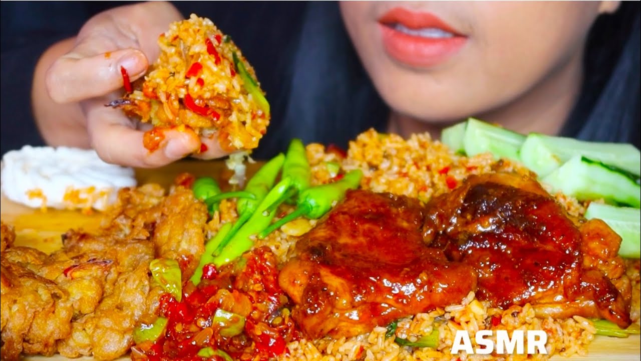 ASMR NASI GORENG AYAM BAKAR MAYONES ||ASMR INDO CHINESE FOOD ||MUKBANG INDONESIA #ASMR