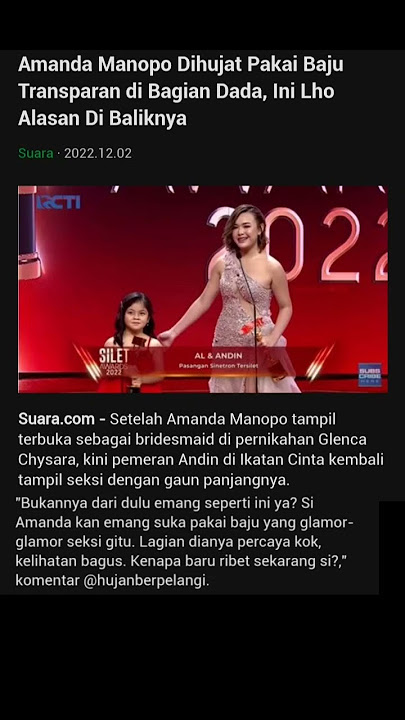 Amanda Manopo Dihujat Pakai Baju Transparan#shorts #fyp #beritaartis #amandamanopo