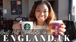 Starbucks vs. Costa Best Hot Chocolate in England | Americans Living in England Vlogmas Day 3