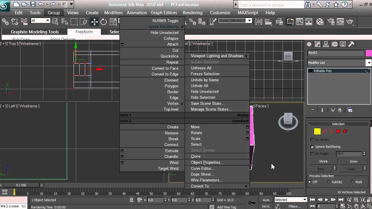 Learn 3ds max: Modeling Fan - Free Tutorial - beginners -pt14of16 - YouTube