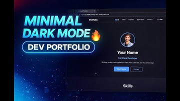 Minimal Dark Mode Dev Portfolio | HTML CSS JS Template + Theme Toggle