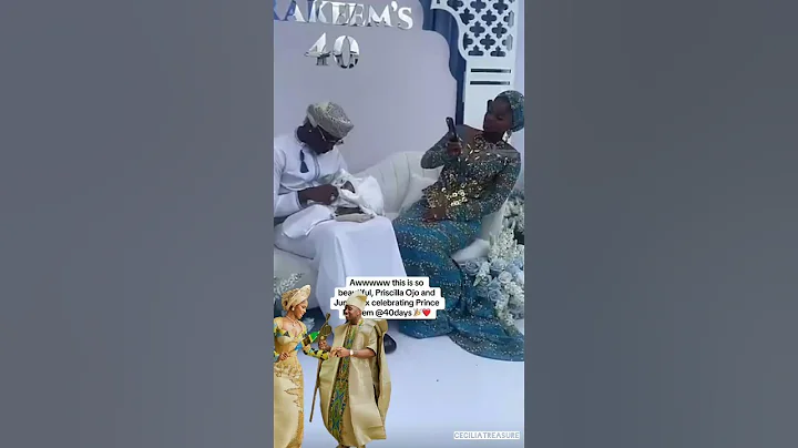 Priscilla Ojo and hubby Juma Jux at baby Rakeem's 40th day celebration 🎊🎉✨