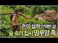 벽 조차 없는 집에 살림살이라고는 낡은 냄비 하나. 척박한 숲에서 떠돌이 삶을 사는 자연인 '떵루앙 족' (Tong Luang)│세계테마기행