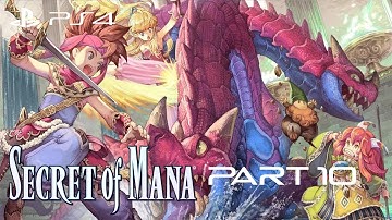 Japanese Dub Secret of Mana Remake Walkthrough Gameplay Part 10 - The Moogle Village