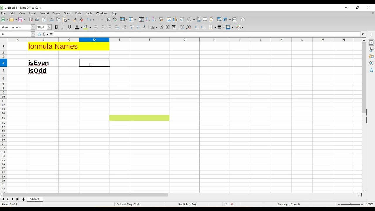 LibreOffice calc spreadsheet Iseven,Isodd formula in hindi