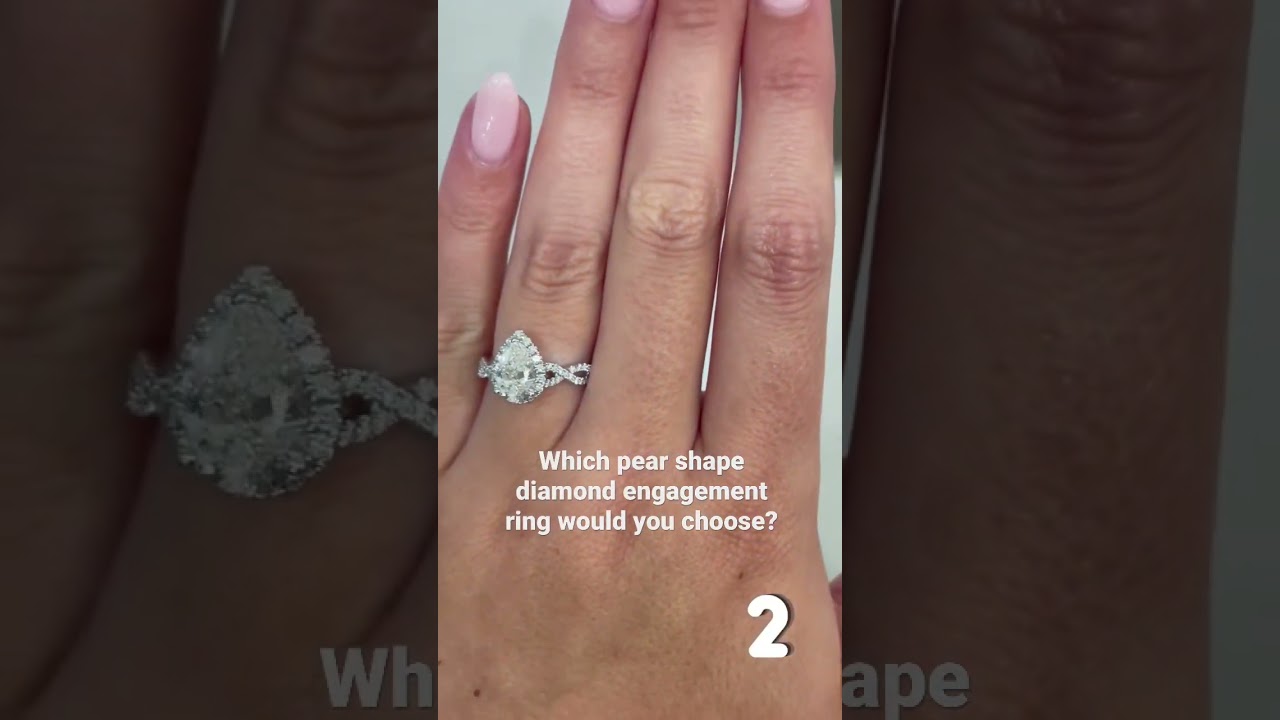 Which Pear Shape Diamond Engagement Ring Would You Choose?