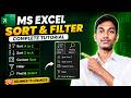 MS Excel Sort & Filter Complete Tutorial in Telugu | Sort A to Z, Filter, Find & Select