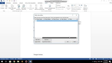 Tutorial Mail Merge MS. Word Bahasa Indonesia