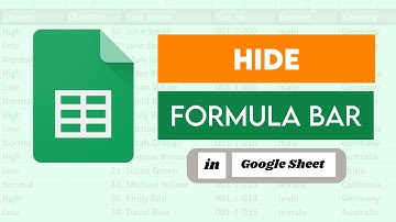 How To Hide Formula Bar in  Google Sheets