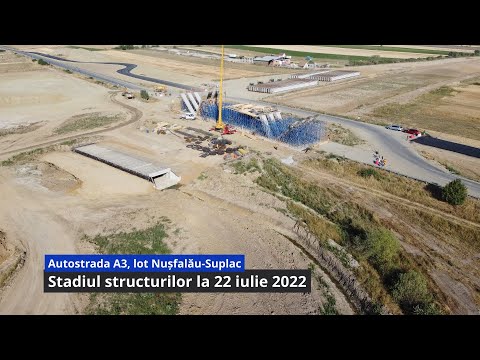 Autostrada A3, 22 iulie, Nușfalău-Suplac, stadiul structurilor