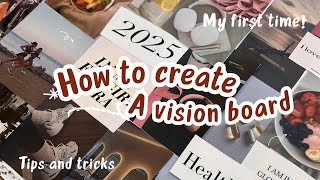 How To Make A Vision Board| My Very First Time!!Health and Wellness🤍
