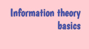 Introduction to Information theory and coding part-1| basics | information