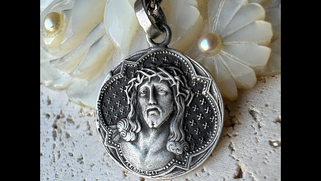 Médaille De Jésus Et Marie - Immaculate Conception - Argent 925 - Grand Modèle