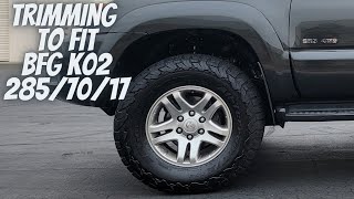 Trimming To Fit 33's on a 4th Gen 4Runner