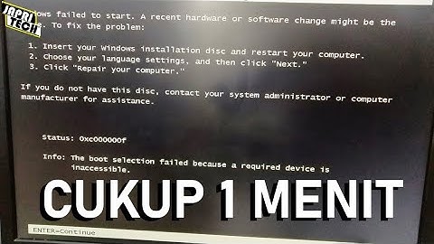 Windows Boot Manager Status 0xc000000f