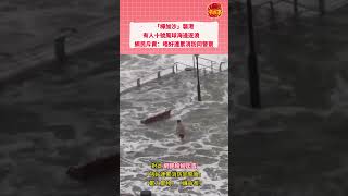 「樺加沙」襲擊香港🇭🇰|有人十號風球海邊逐浪 網民斥責:唔好連累消防同警察 #香港 #颱風樺加沙 #颱風 #typhoon #typhoonragasa