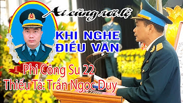 Điếu Văn Đ*ẫm N*ước M*ắt Phi Công Su 22 Thiếu Tá Trần Ngọc Duy