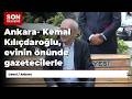 Ankara- Kemal Kılıçdaroğlu, evinin önünde gazetecilerle bayramlaştı