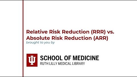 Relative Risk Reduction (RRR) vs. Absolute Risk Reduction (ARR)