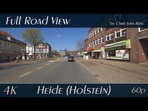 Heide (Holstein), Germany: Süderstraße, Neue Anlage, Lüttenheid, Brahmsstraße, Schleswiger Str. - 4K