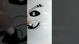 Drawing Husk & Angel Dust eyes from Hazbin Hotel #shorts #hazbinhotel #art