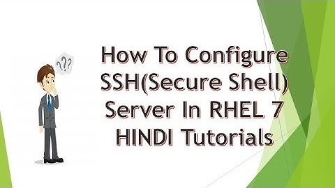 How to configure SSH server in linux 7 and centos 7