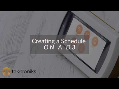 D3: Create a Schedule