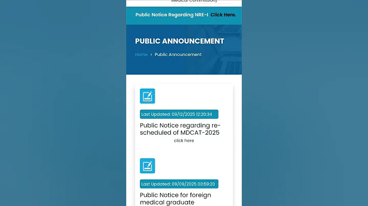 Good News: Delay MDCAT 2025 Latest News | PMDC MDCAT Entry Test Date Postpone