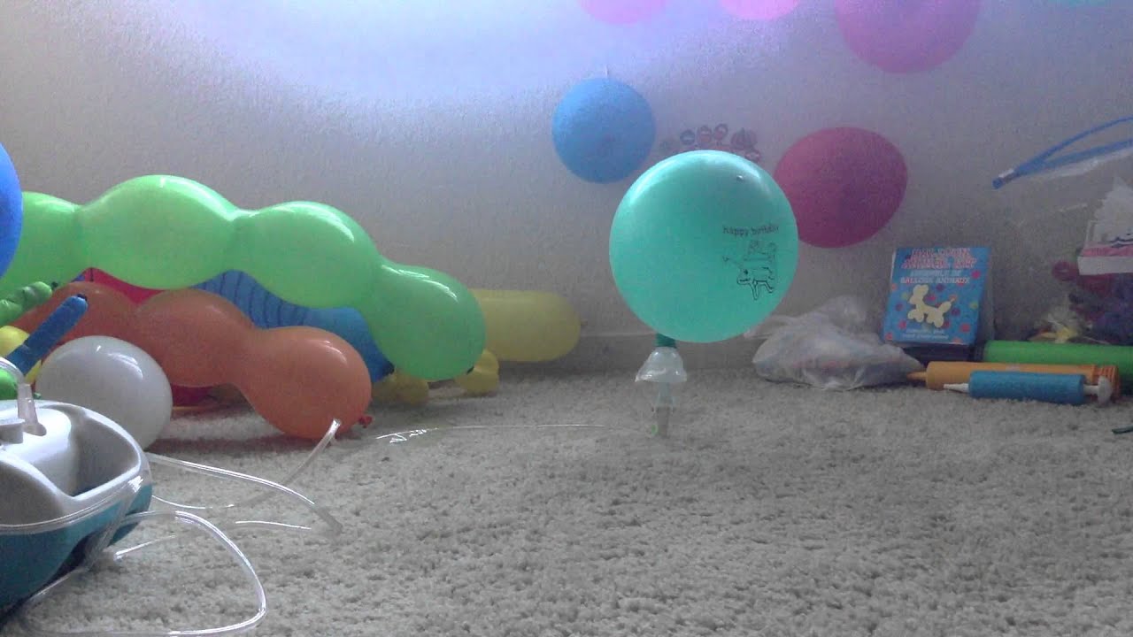 Blowing balloon non pop