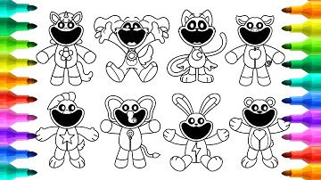 Coloring Smiling Critters CATNAP - CRAFTYCORN - PICKY PIGGY - HOPSCOTCH [ POPPY PLAYTIME ]
