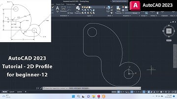AutoCAD 2023 Tutorial - 2D Profile for beginner EP.12 #autocad