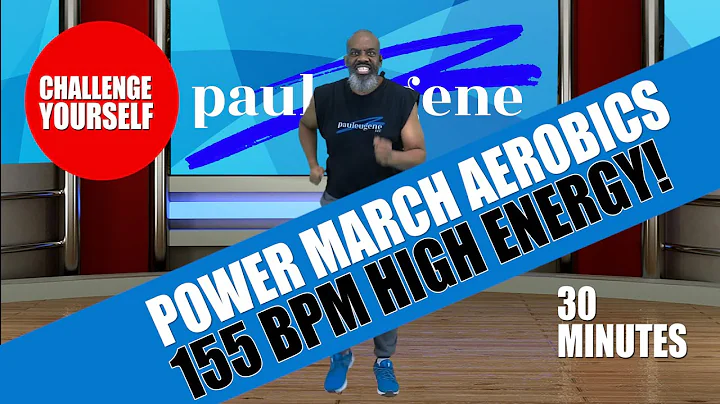 Power March Walk Hi Lo Aerobics | 155 BPM | 20 Minute Cardio 10 Minute Stretch | Challenge Yourself!