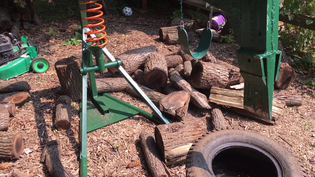 DIY homemade log splitter - YouTube