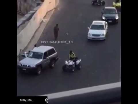 فزعة شرطة السعوديه مع شيله حماس 2017