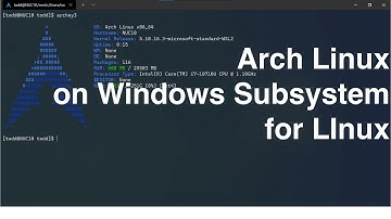 Arch Linux on Windows Subsystem for Linux (WSL)